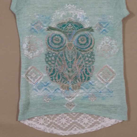BEAUTEES Girls Owl Front Design Top - Picture 5 of 5